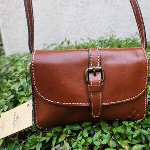 Patricia Nash Crossbody Bag Leather Brown Small NWT